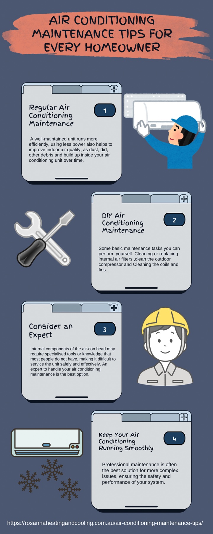 infographic air conditioner maintenance tips