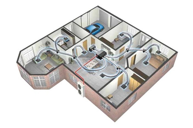 ducted air con efficiency