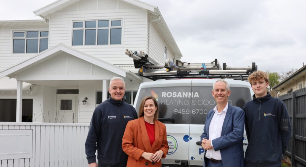 Federal Skills and Training Minister Andrew Giles visits Rosanna Heating & Cooling